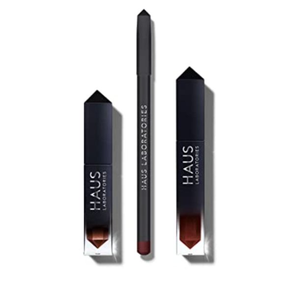 HAUS LABORATORIES by Lady Gaga 4pc HAUS of Whiskey Lip & Eye Makeup Set NWT - Picture 4 of 9